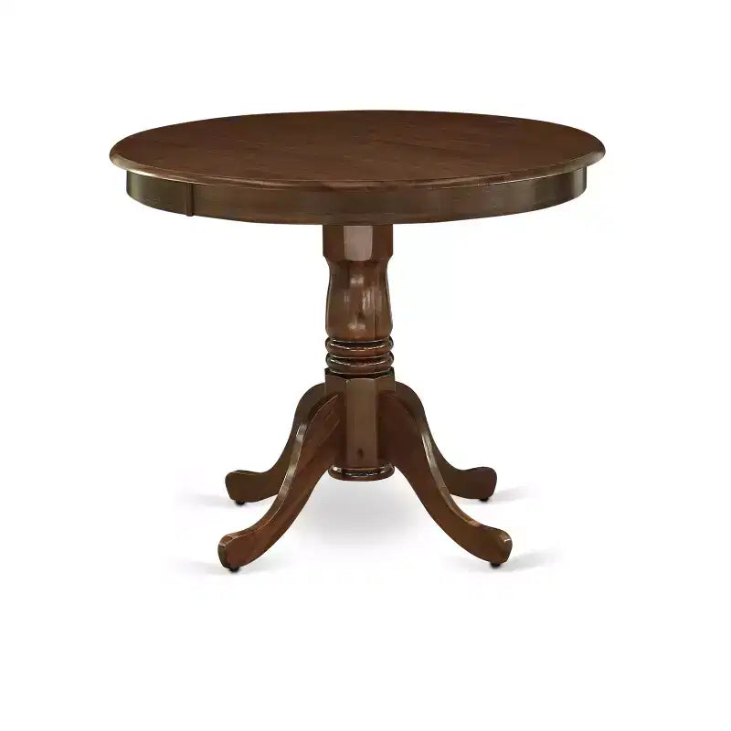 Tavolo da Pranzo Rotondo, 91 cm, Legno di Gomma, 2 Posti
