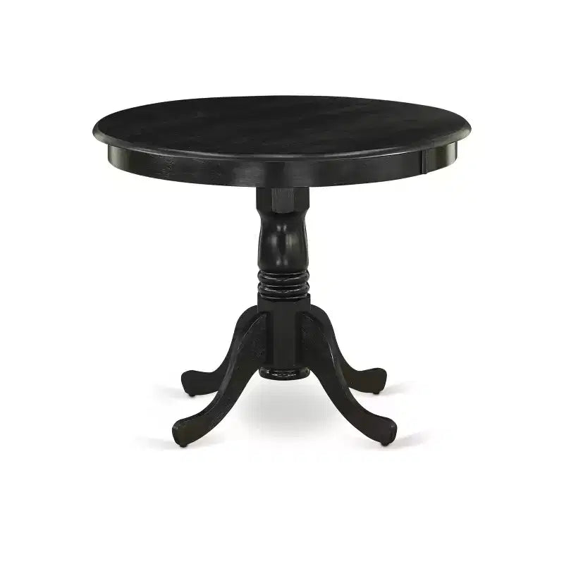Tavolo da Pranzo Rotondo, 91 cm, Legno di Gomma, 2 Posti