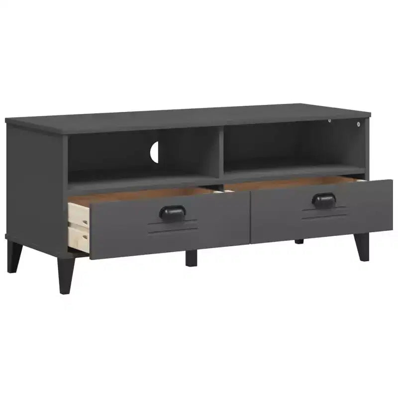 Mobile Porta TV – Legno massello di pino, 106 cm (L) x 40 cm (P) x 46,5 cm (A), Adatto per TV fino a 48", Grigio Antracite