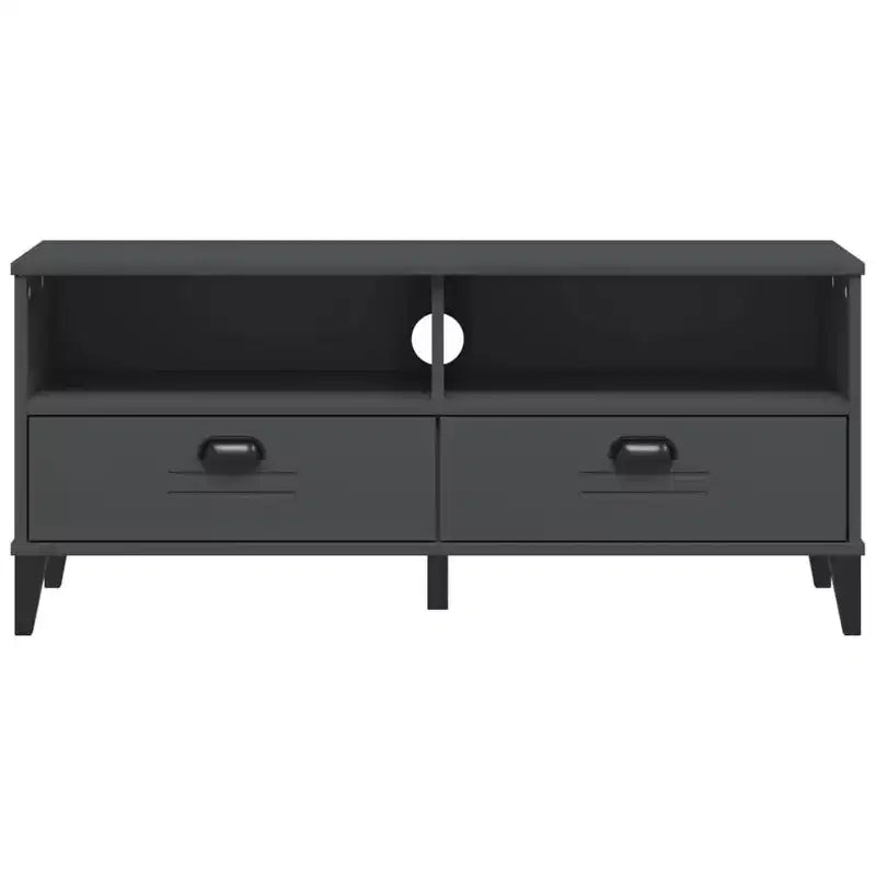 Mobile Porta TV – Legno massello di pino, 106 cm (L) x 40 cm (P) x 46,5 cm (A), Adatto per TV fino a 48", Grigio Antracite