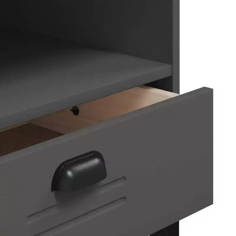 Mobile Porta TV – Legno massello di pino, 106 cm (L) x 40 cm (P) x 46,5 cm (A), Adatto per TV fino a 48", Grigio Antracite