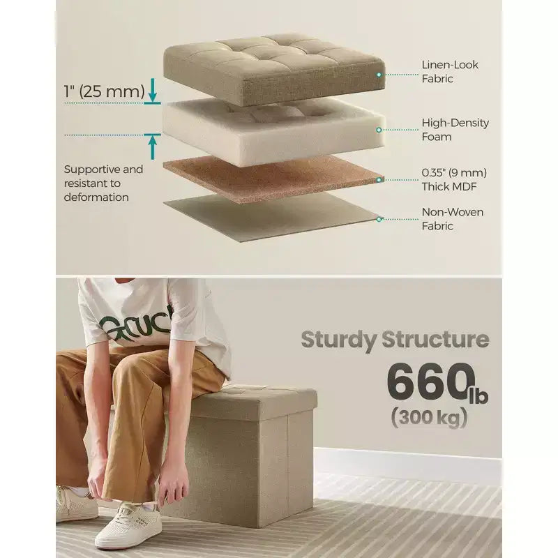 Cassapanca in legno con coperchio di sicurezza – 100 cm L x 40 cm P x 46,5 cm A, MDF, Grigio Scuro