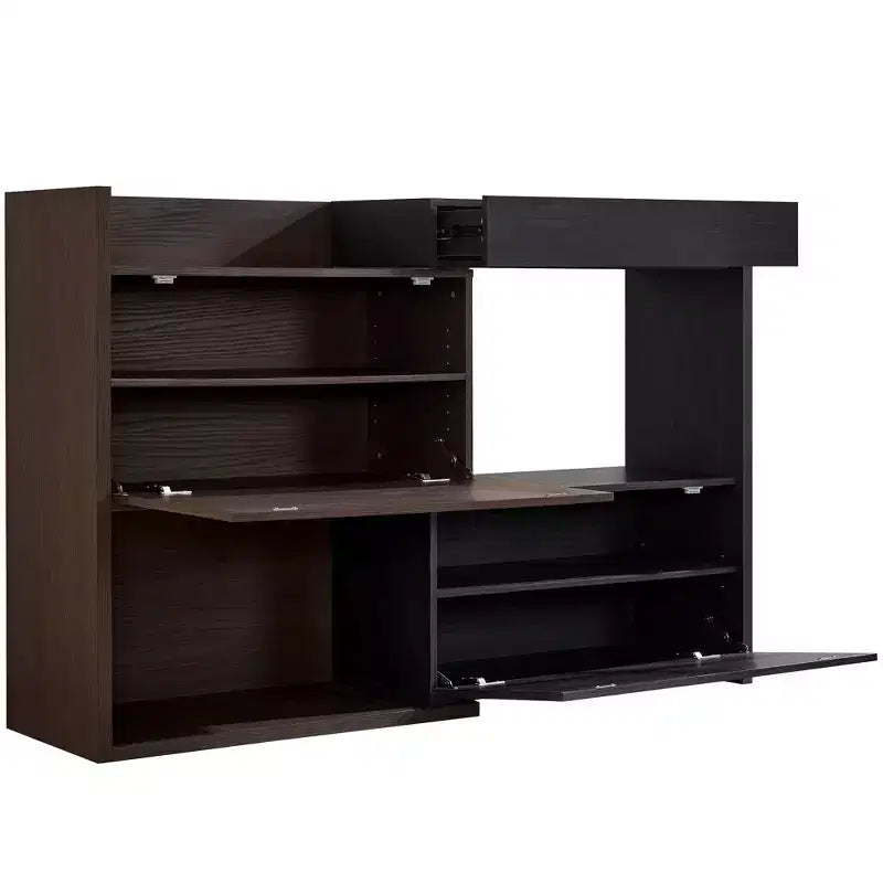 Scarpiera rotante estensibile con cassetto – Da 32,5" a 58,8" di larghezza, contiene 12 paia, MDF