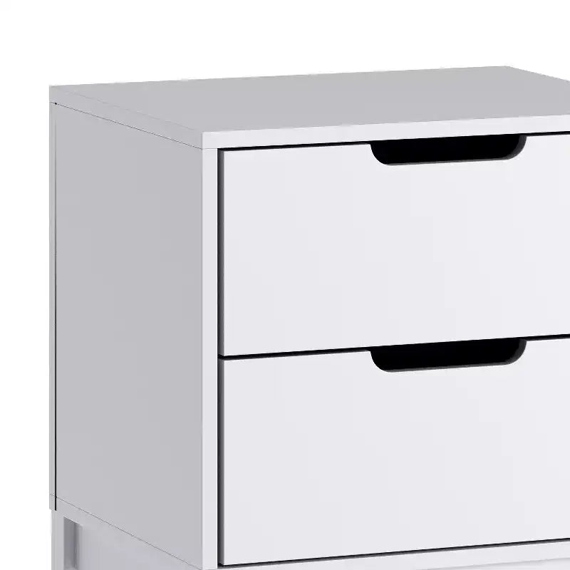 Comodino a doppio cassetto per bambini – Struttura in legno massello, tavolino per la cameretta dei bambini