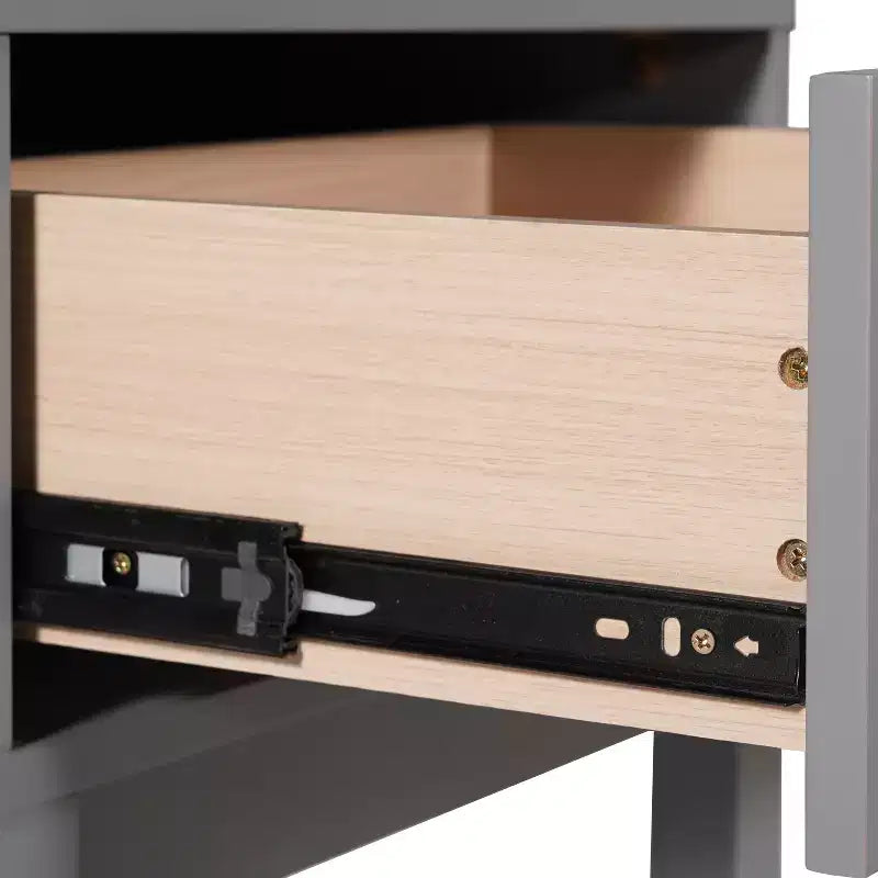 Comodino a doppio cassetto per bambini – Struttura in legno massello, tavolino per la cameretta dei bambini