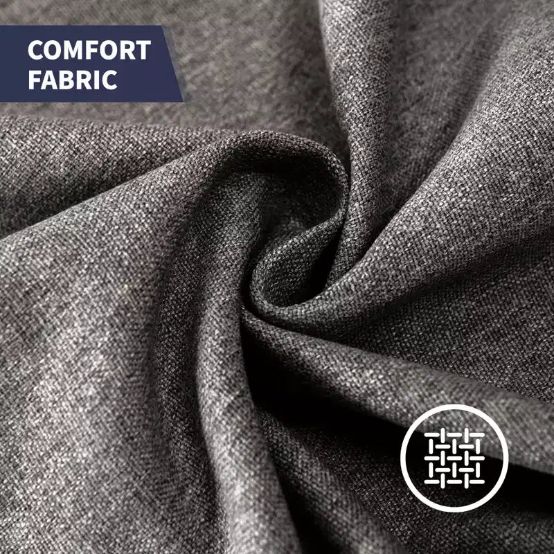Poltrona d'accento in lino Mid-Century – Poltrona singola con struttura in legno