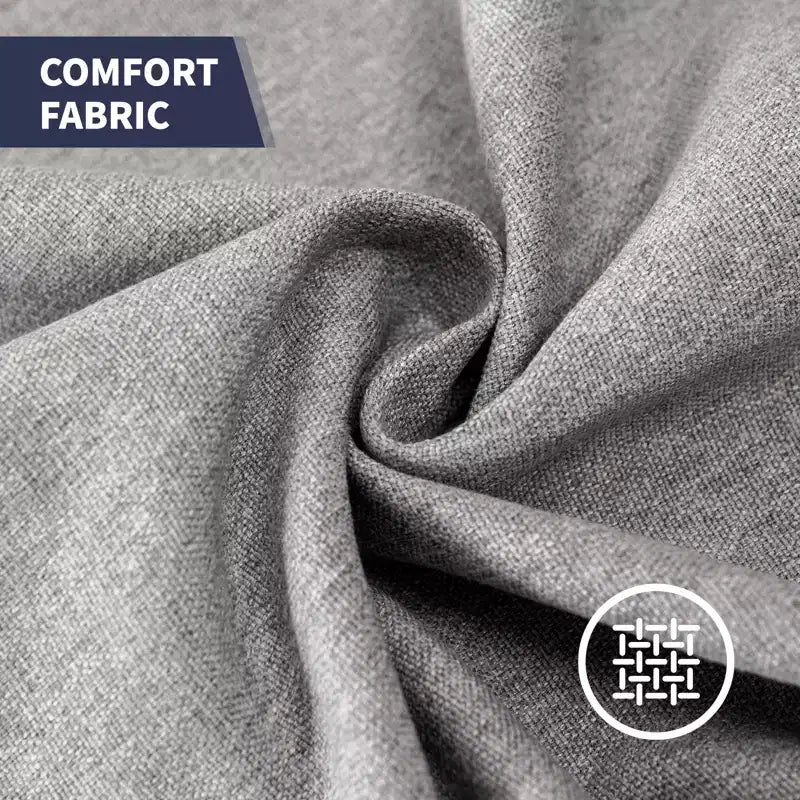 Poltrona d'accento in lino Mid-Century – Poltrona singola con struttura in legno