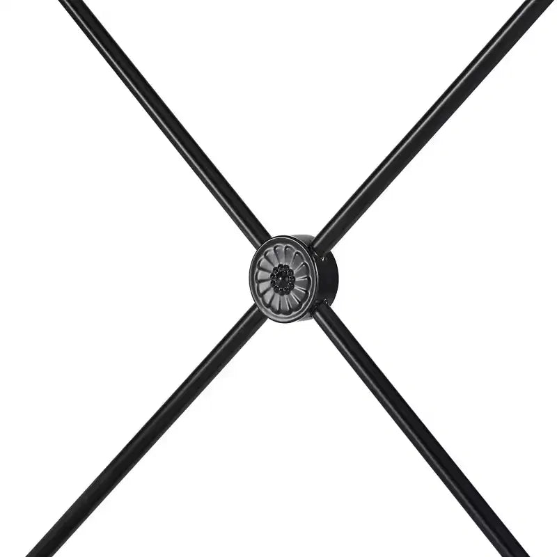 Struttura Letto Matrimoniale in Metallo Nero con Pannello dal Design Geometrico