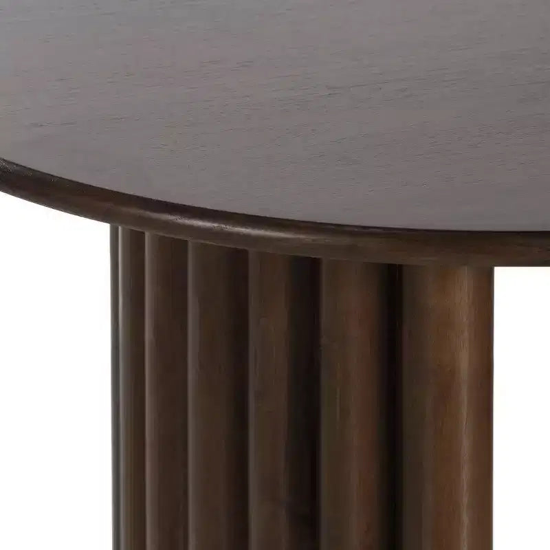 Tavolo da pranzo ovale da 170 cm con base a doppio piedistallo – Legno massello di noce, 6 posti, 76 cm H x 170 cm L x 85 cm P