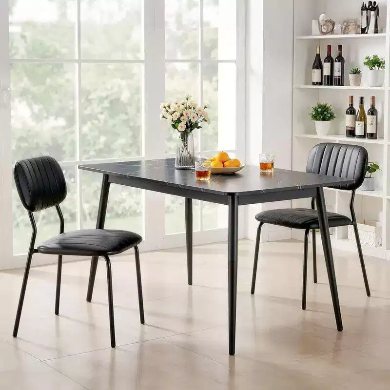 Sedia impilabile imbottita – Set da 2, struttura in metallo, 79,2 cm A x 42,6 cm L x 42,6 cm P, capacità 136 kg
