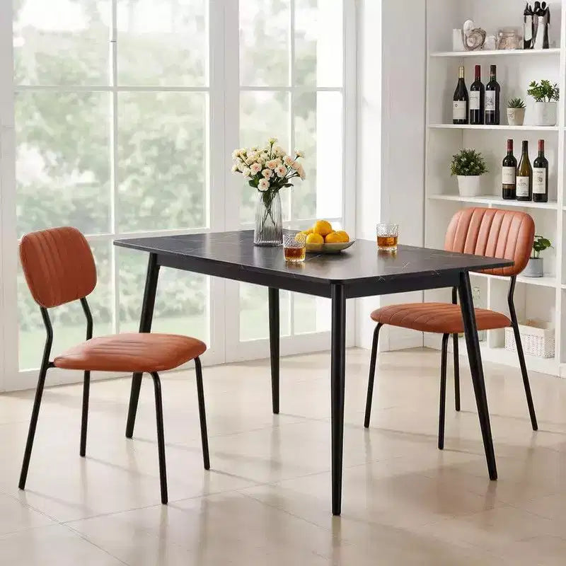Sedia impilabile imbottita – Set da 2, struttura in metallo, 79,2 cm A x 42,6 cm L x 42,6 cm P, capacità 136 kg