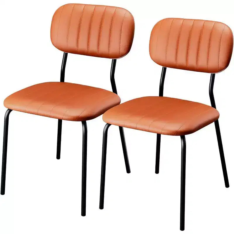 Sedia impilabile imbottita – Set da 2, struttura in metallo, 79,2 cm A x 42,6 cm L x 42,6 cm P, capacità 136 kg