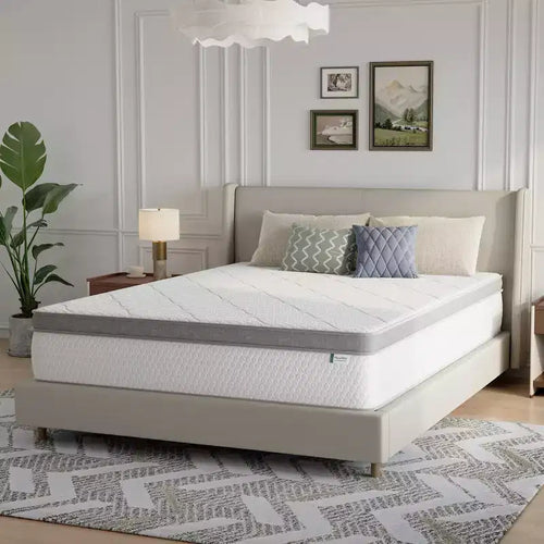 Materasso Ibrido a Molle Insacchettate Pillow Top da 30 cm – Media Rigidità, Allevia la Pressione, Disponibile nelle misure piazza e mezza, matrimoniale e king size