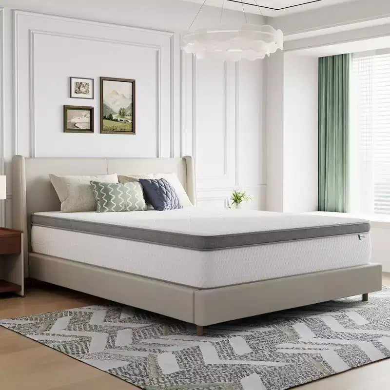 Materasso Ibrido a Molle Insacchettate Pillow Top da 30 cm – Media Rigidità, Allevia la Pressione, Disponibile nelle misure piazza e mezza, matrimoniale e king size